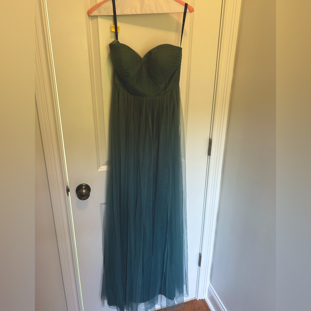 Jenny Yoo Convertible Annabelle Dress In Vintage Teal Size 0